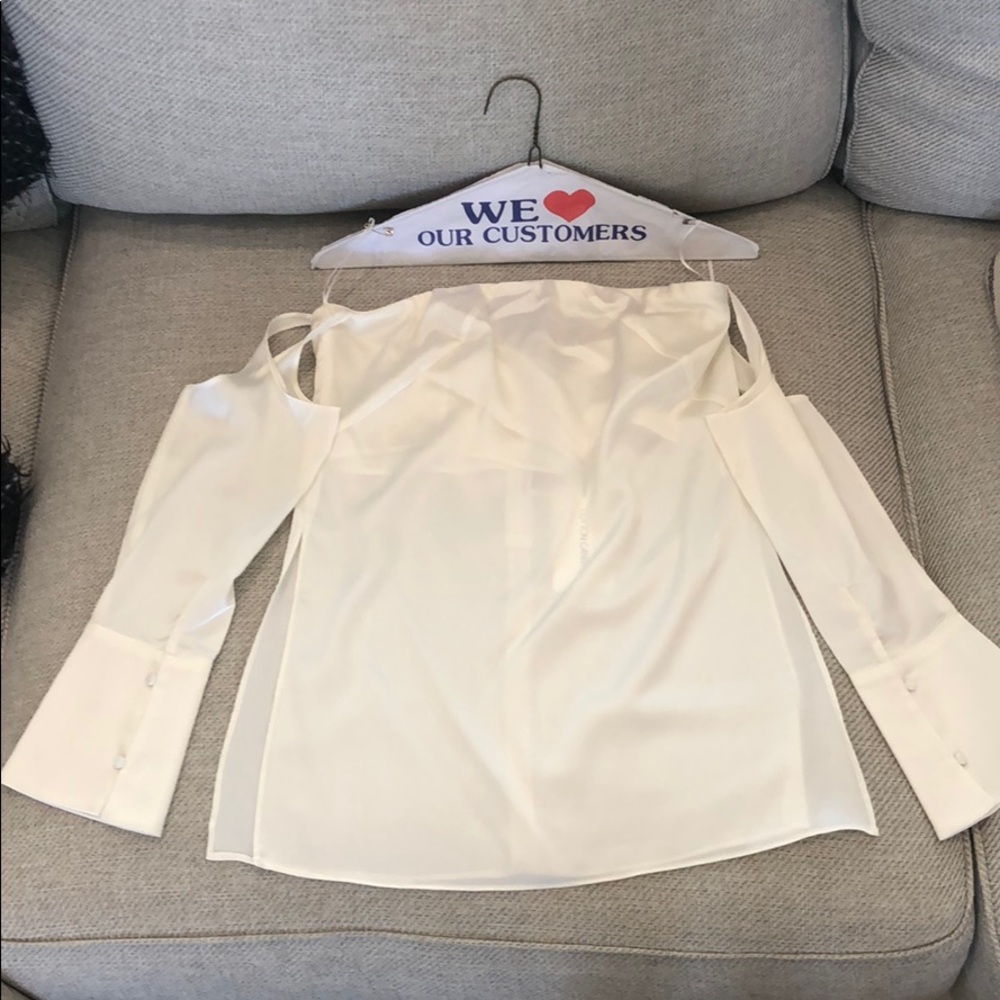 NWT Ivory silk top